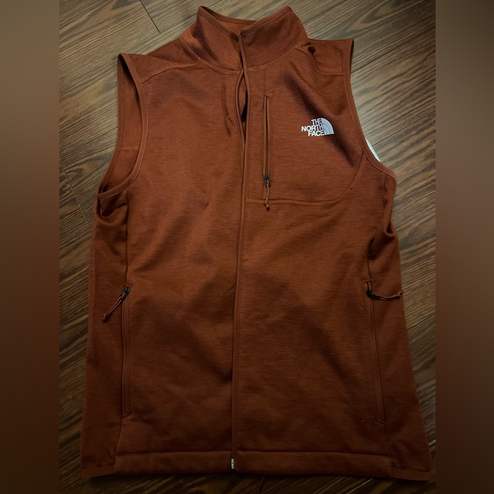 Mens burnt orange rust The North Face lightweight vest